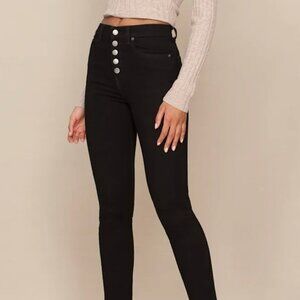 Refromation Harper Button Fly Skinny Jeans, Size 27